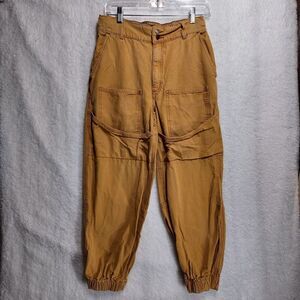 BDG Urban Outfitters Cargo Jogger Pants M Mustard Yellow Utility Streetwear
